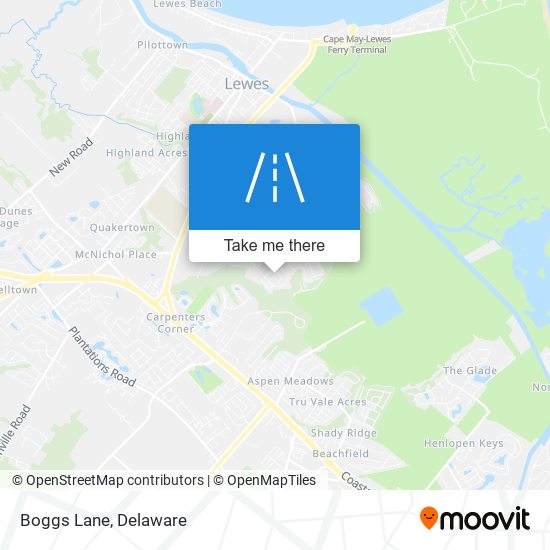 Mapa de Boggs Lane