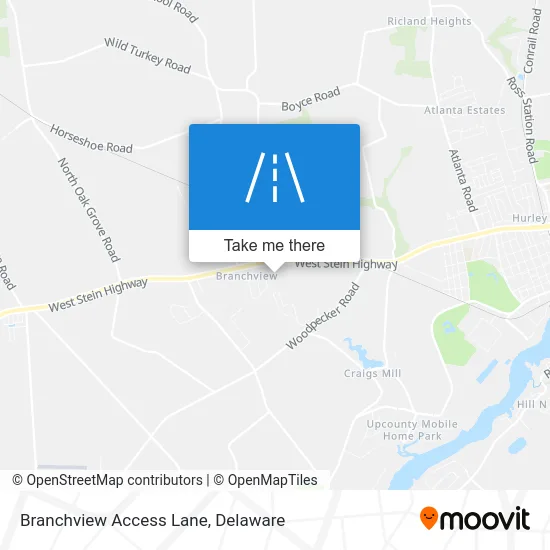 Branchview Access Lane map