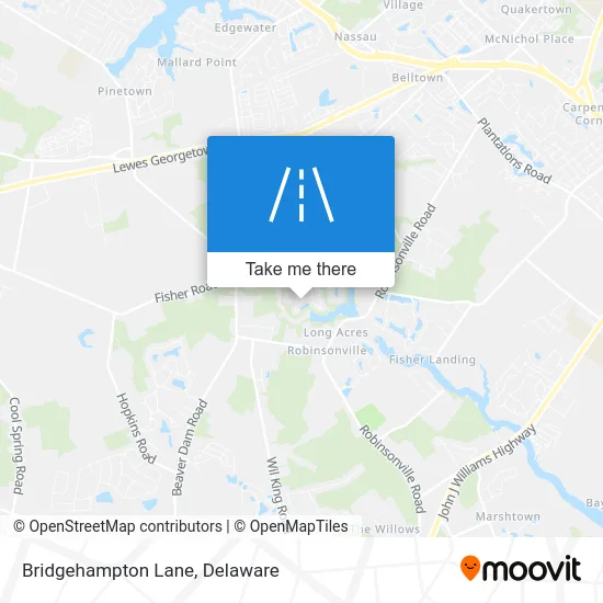 Bridgehampton Lane map