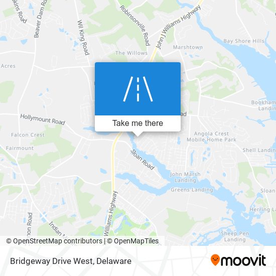 Bridgeway Drive West map