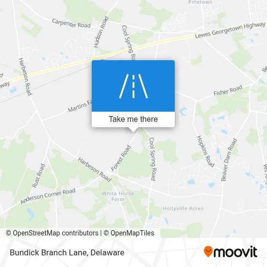 Bundick Branch Lane map