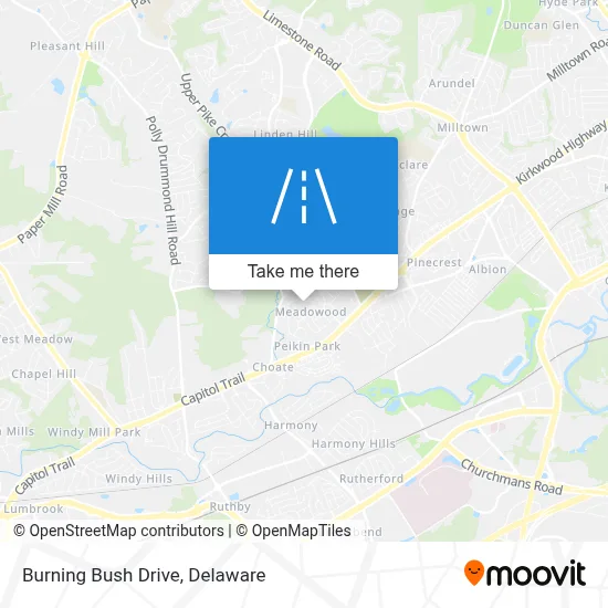 Burning Bush Drive map