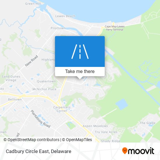 Mapa de Cadbury Circle East