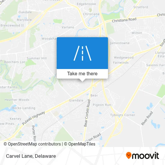 Carvel Lane map