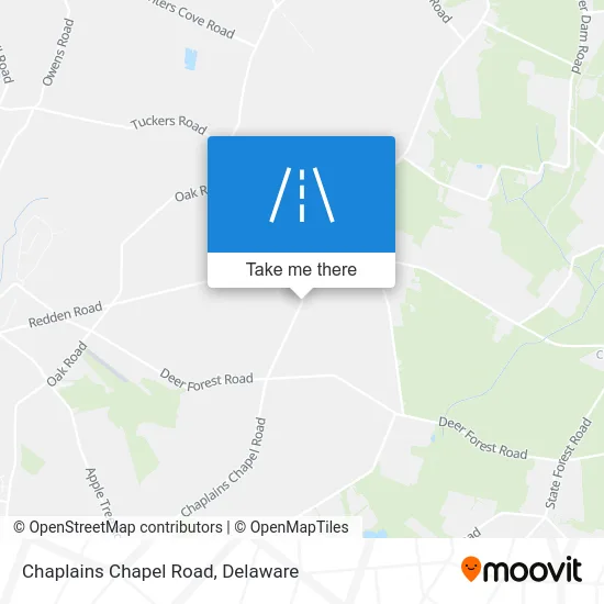 Chaplains Chapel Road map
