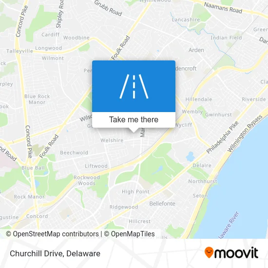 Churchill Drive map