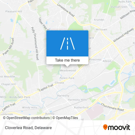 Cloverlea Road map