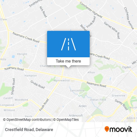 Mapa de Crestfield Road