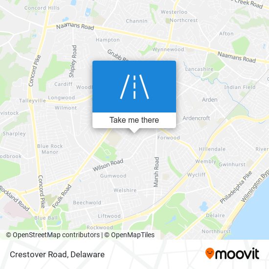 Mapa de Crestover Road