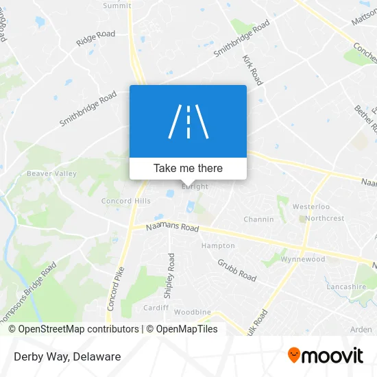 Derby Way map