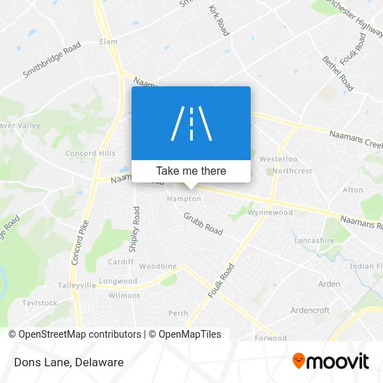 Dons Lane map