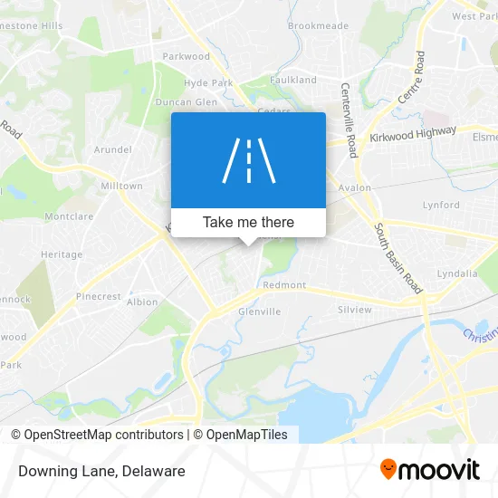 Downing Lane map