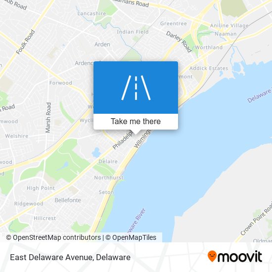 Mapa de East Delaware Avenue