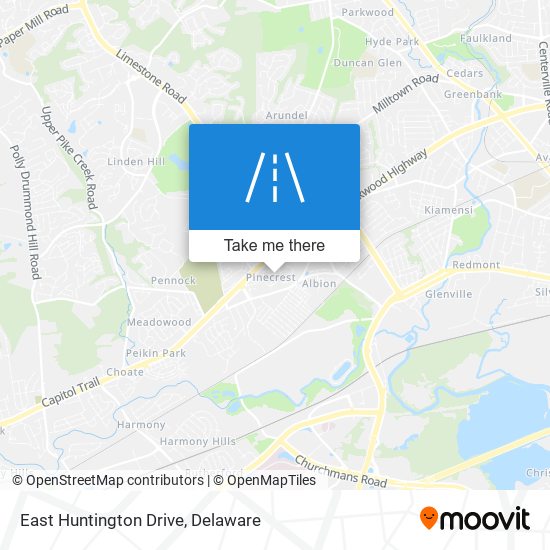 Mapa de East Huntington Drive