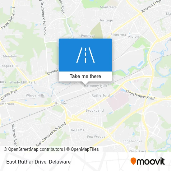 East Ruthar Drive map