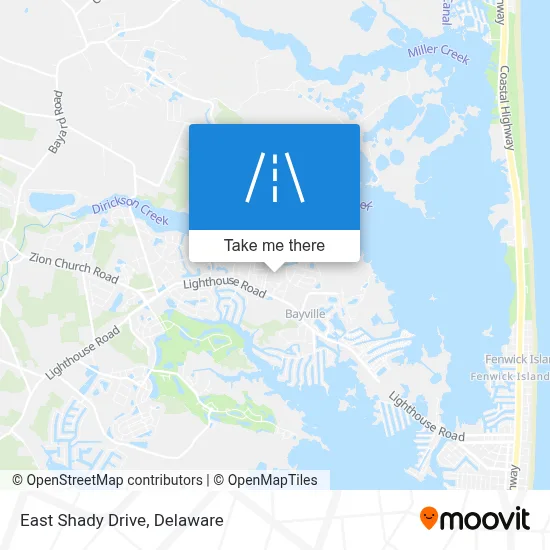 East Shady Drive map