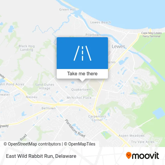 East Wild Rabbit Run map