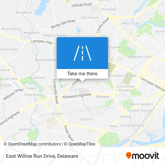 East Willow Run Drive map