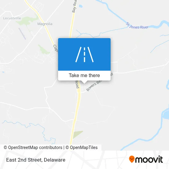 East 2nd Street map