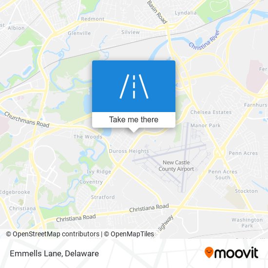 Emmells Lane map