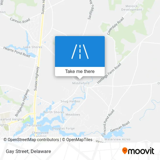 Gay Street map