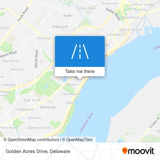 Golden Acres Drive map