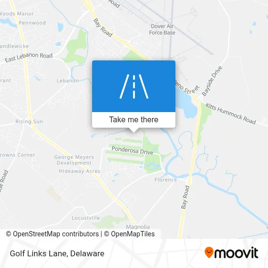 Golf Links Lane map