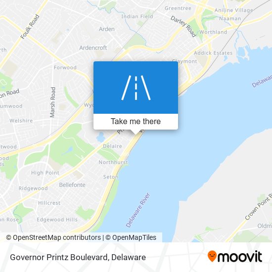 Governor Printz Boulevard map