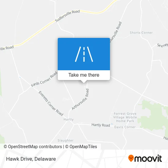 Hawk Drive map
