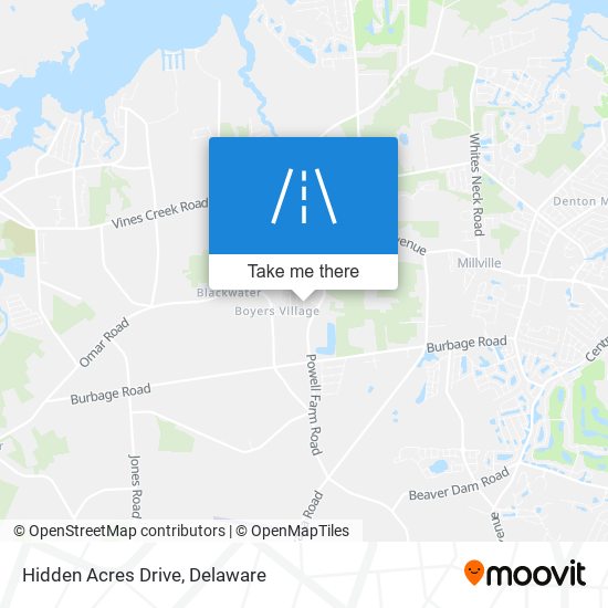 Hidden Acres Drive map