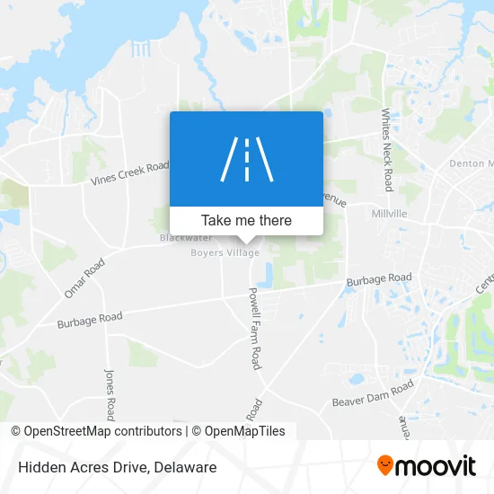 Hidden Acres Drive map