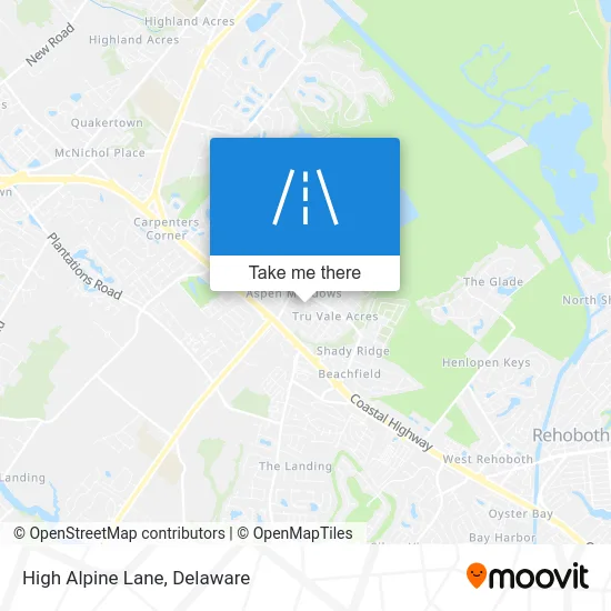 High Alpine Lane map