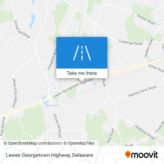 Lewes Georgetown Highway map