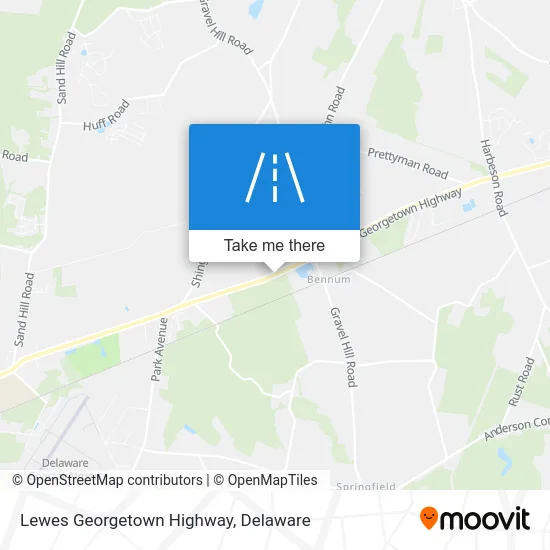 Lewes Georgetown Highway map