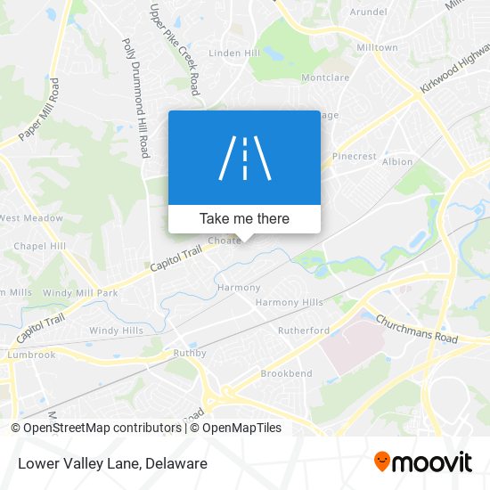 Lower Valley Lane map