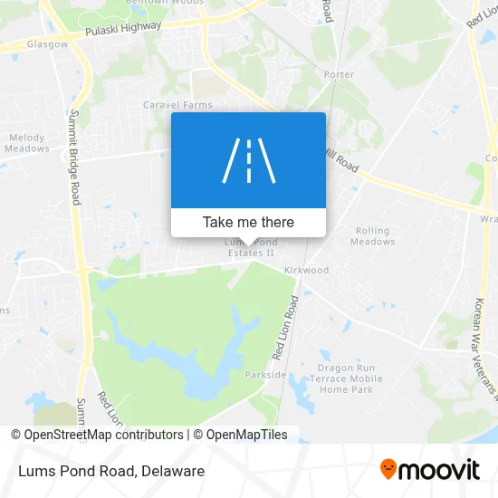 Lums Pond Road map