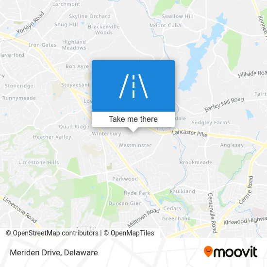 Meriden Drive map