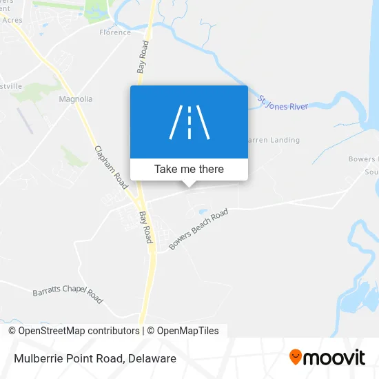Mulberrie Point Road map