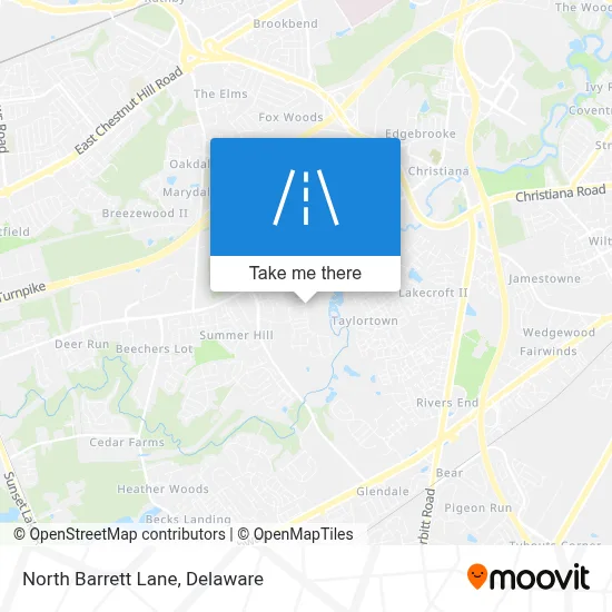 North Barrett Lane map