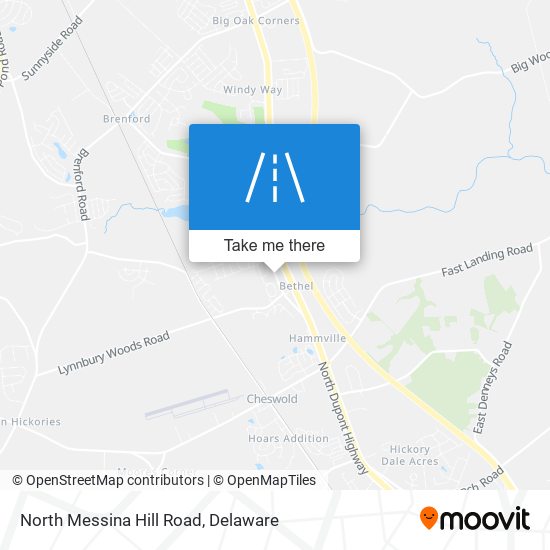 North Messina Hill Road map