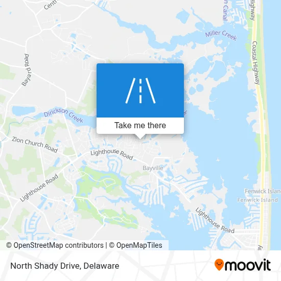 North Shady Drive map