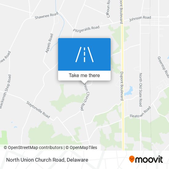 North Union Church Road map