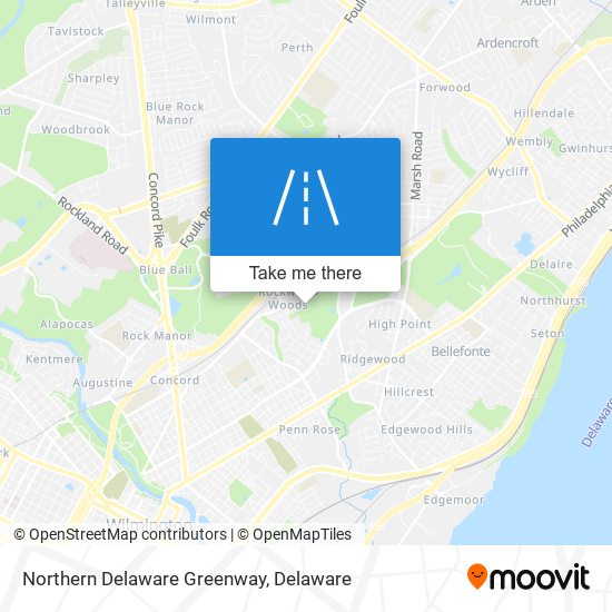 Northern Delaware Greenway map