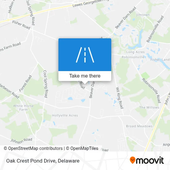 Oak Crest Pond Drive map