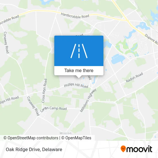 Oak Ridge Drive map