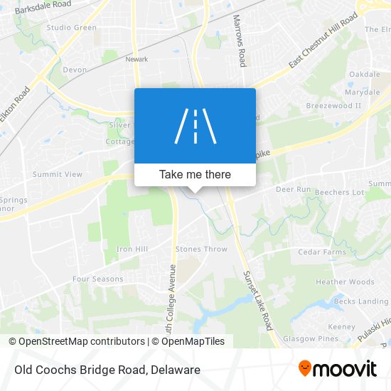Old Coochs Bridge Road map