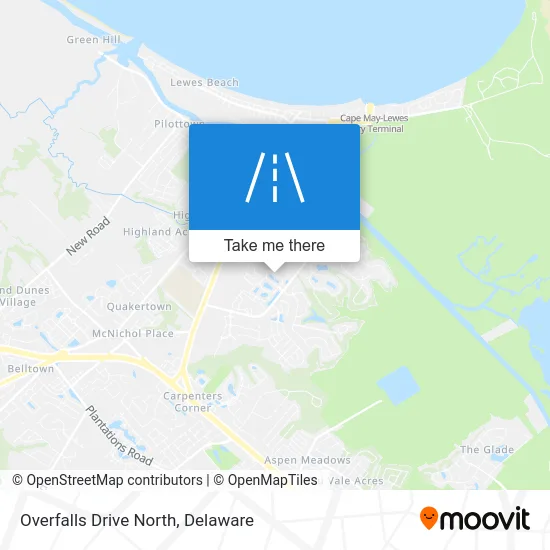 Overfalls Drive North map