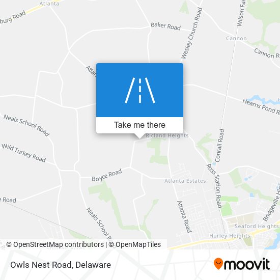 Owls Nest Road map