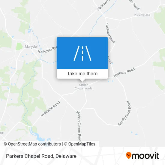 Parkers Chapel Road map