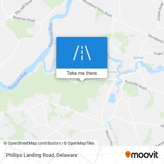 Phillips Landing Road map